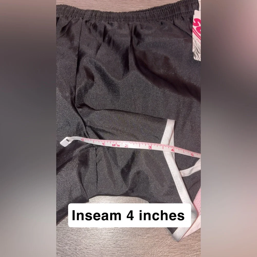 Soffe Women’s Size Medium Athletic Shorts Black & Pink Lined Brand New W Tags! - Picture 4 of 8
